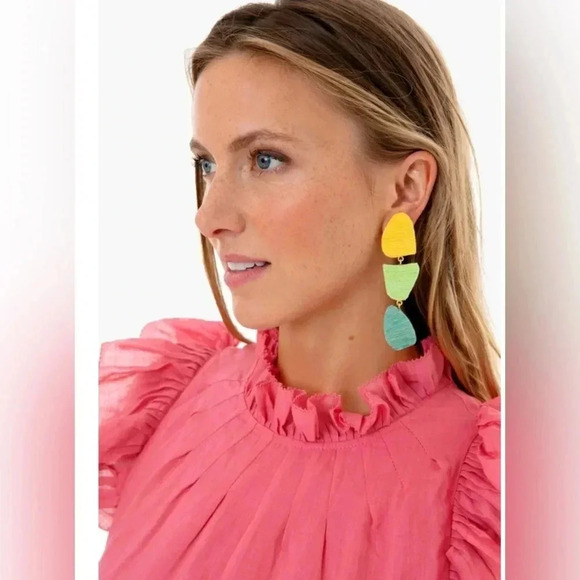 NWT SEA New York Hattie Ramie Cotton Ruffle Tiered Tunic Dress in Berry Size 10 - Picture 2 of 6